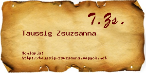 Taussig Zsuzsanna névjegykártya