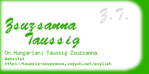 zsuzsanna taussig business card